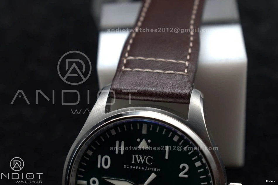 Strap Green Edition Brown 1:1 Best A32111 XX ZF Dial Pilot IW328205 Mark on Leather 1206